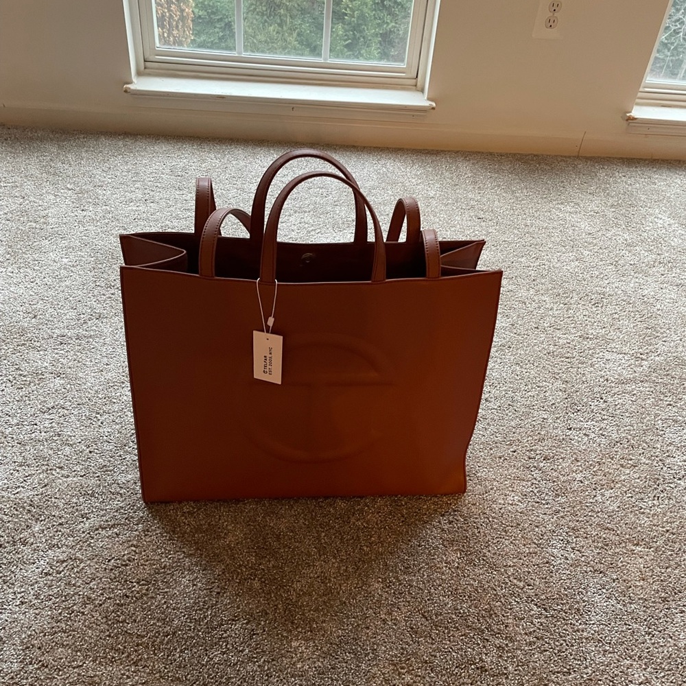 Brand new with tags! Large Brown Telfar tote.  Beautifully designed and crafted.